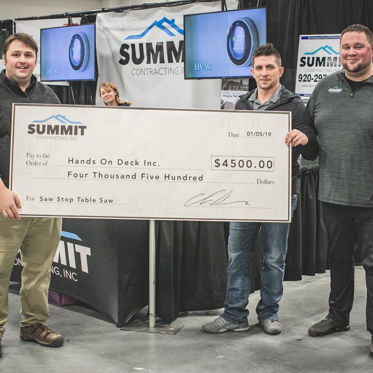 Community donation presentation